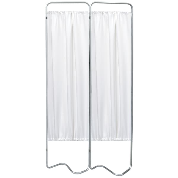 2 Section Beamatic Privacy Screen with Vinyl Panels, White